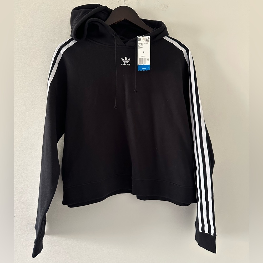 NWT adidas Originals womens Cropped Hoodie - Picture 5 of 9